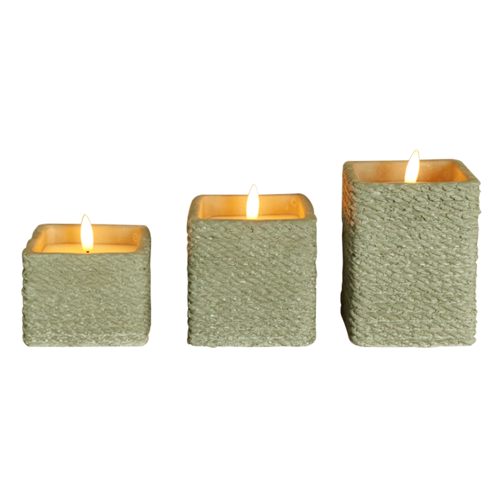 LED 3D Wick เทียนที่ไม่มีที่ติพร้อมระยะไกลสำหรับการตกแต่งบ้าน